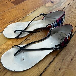 Giuseppe Zanotti Black and Multicolor Strappy Sandals